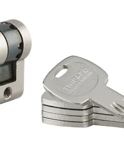 1/2 Cylinder 30 x10 mm nickel-plated adjustable panel 4 keys - TRANSIT 2
