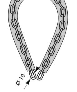 Alternative view of ANTI-THEFT Anti-theft chain sheathed nylon 1,50 m 2 keys