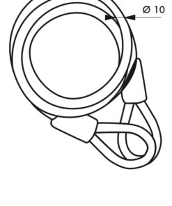 Alternative view of Anti-theft cable Ø 10 long. 1.20 m