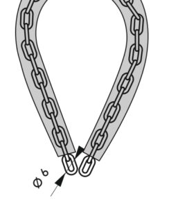 Alternative view of Anti-theft chain sheathed nylon 1.20 m