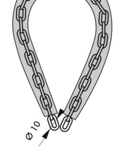 Alternative view of Anti-theft chain sheathed nylon 1.50 m