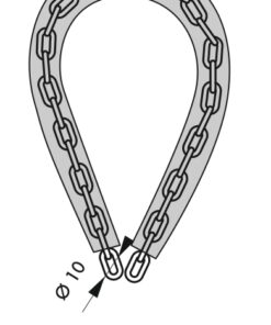 Alternative view of Anti-theft chain sheathed nylon 1.50 m padlock 2 keys