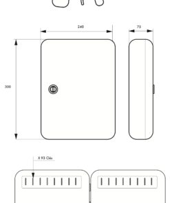 Alternative view of Key cabinet KIBOX 3 • 93 keys