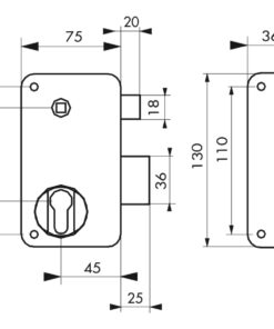 Alternative view of DRINKS. to Cylinder. profile 75 x 130 mm straight