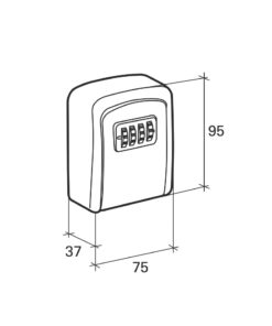 Alternative view of Key box with handle - combination
