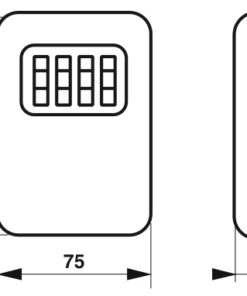 Alternative view of Combination wall key box