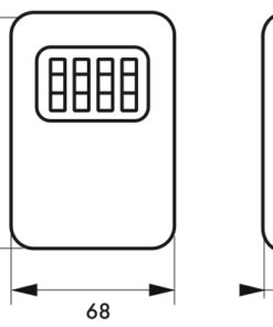 Alternative view of Combination wall key box