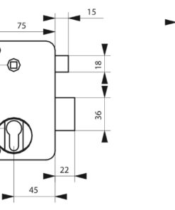 Alternative view of CLUTTER BOX 75 x 130 mm straight
