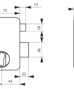Alternative view of 75 x 130 mm straight draft case