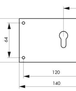 Alternative view of CP case 140 x 80 mm with striker
