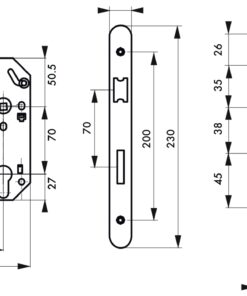 Alternative view of MONOMAX NF stainless steel headrest CASE