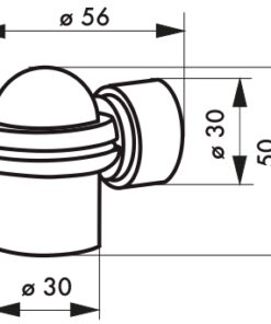 Alternative view of Door stopper with wall magnet