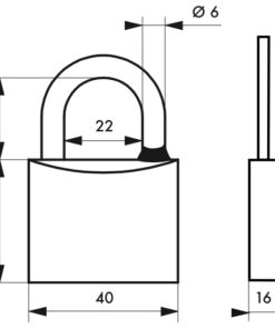 Alternative view of ADRIATIC padlock • 40 mm