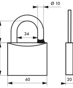 Alternative view of ADRIATIC padlock • 60 mm