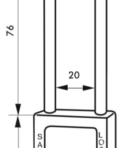 Alternative view of Consignment padlock 38 mm high stainless steel handle Ø 4.76 BLACK