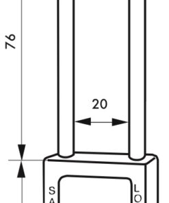 Alternative view of Consignment padlock 38 mm high stainless steel handle Ø 4.76 ORANGE