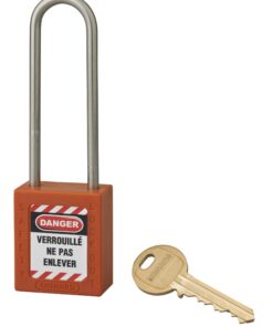 Consignment padlock 38 mm high stainless steel handle Ø 4.76 ORANGE