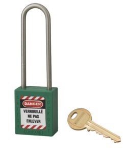 Consignment padlock 38 mm high stainless steel handle Ø 4.76 GREEN