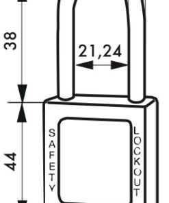 Alternative view of Consignment padlock 38 mm stainless steel handle Ø 4.76 BLUE