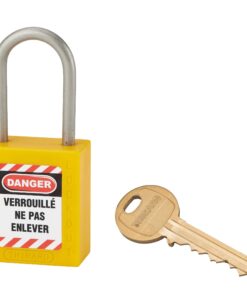 Consignment padlock 38 mm stainless steel handle Ø 4.76 YELLOW