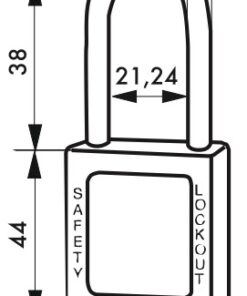 Alternative view of Consignment padlock 38 mm stainless steel handle Ø 4.76 BLACK