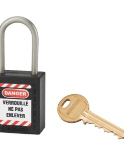 Consignment padlock 38 mm stainless steel handle Ø 4.76 BLACK