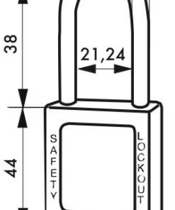 Alternative view of Consignment padlock 38 mm stainless steel handle Ø 4.76 ORANGE