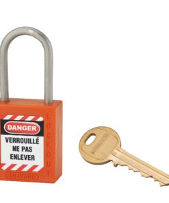 Consignment padlock 38 mm stainless steel handle Ø 4.76 ORANGE