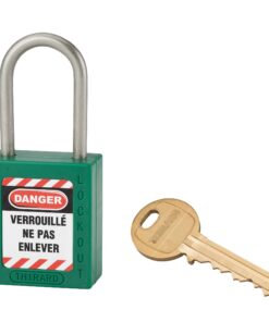 Consignment padlock 38 mm stainless steel handle Ø 4.76 GREEN