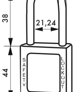 Alternative view of Consignment padlock 38 mm stainless steel handle Ø 4.76 PURPLE