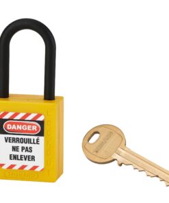 Consignment padlock 38 mm nylon handle Ø 6 YELLOW