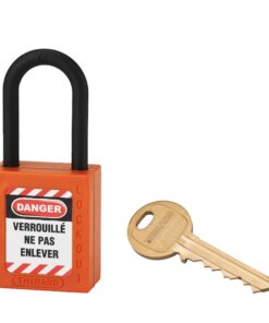 Consignment padlock 38 mm nylon handle Ø 6 ORANGE