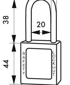 Alternative view of Consignment padlock 38 mm nylon handle Ø 6 GREEN