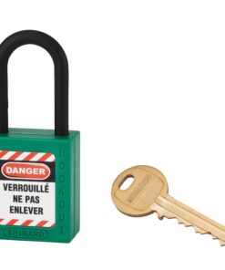 Consignment padlock 38 mm nylon handle Ø 6 GREEN