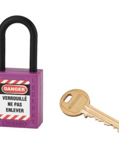 Consignment padlock 38 mm nylon handle Ø 6 PURPLE