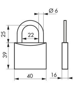 Alternative view of Stainless steel padlock 40 mm