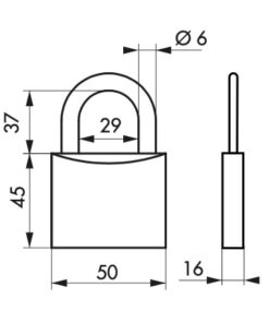 Alternative view of Stainless steel padlock 50 mm