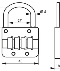 Alternative view of Padlock M 54 • 4 digits