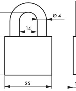 Alternative view of PADLOCK MACH 2 • 25 mm