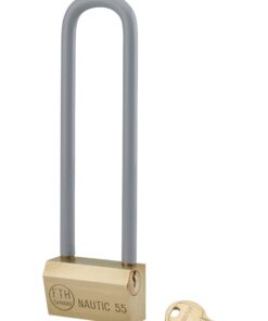 PADLOCK NAUTIC 55mm Padlock Handle High 145 sheathed steel - 3 keys CADENA NAUTIC 55mm Padlock Handle High 145 sheathed steel - 3 key