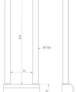 Alternative view of PADLOCK NAUTIC 80mm Padlock Handle High 215 sheathed steel - 3 keys