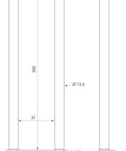 Alternative view of PADLOCK NAUTIC 80mm Padlock Handle High 300 sheathed steel - 3 keys CADENA NAUTIC 55mm Padlock Handle High 145 sheathed steel - 3 c