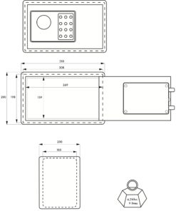 Alternative view of Safety box VINCENNES 1 • 2 bolts