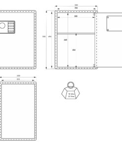 Alternative view of Safety box VINCENNES 3 • 2 bolts