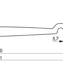 Alternative view of Chrome hook 150 mm
