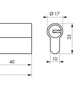 Alternative view of Lock Cylinder 30 x 40 mm - TRANSIT 2