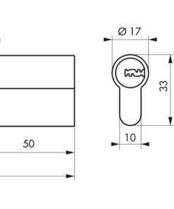 Alternative view of Lock Cylinder 30 x 50 mm - TRANSIT 2