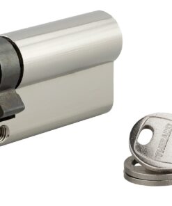 鎖膽 30 x 50 毫米3把鑰匙 附帶 40 毫米鏍絲 - 鍍鎳