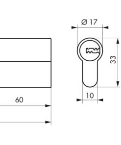 Alternative view of Lock Cylinder 30 x 60 mm - TRANSIT 2