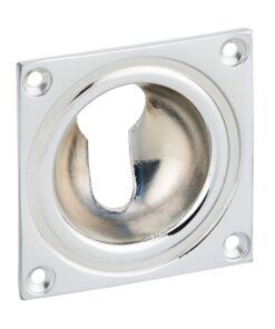 CHROME BOWL INPUT 60 x 60 mm Profiled Cylinder Hole